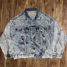 Vintage 80s Levi s 70507 0510 Acid Wash Denim Jacket Trucker Jacket Large USA