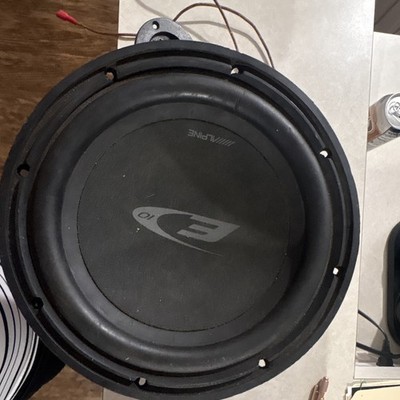 Alpine SWE-1043 10 in Car Subwoofer Speaker, Single Voice Coil, 200W RMS