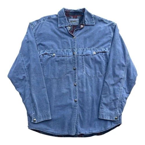 Vintage Gramicci Shirt Jacket Blue Flannel Lined 90s Men’s L - product listing photo