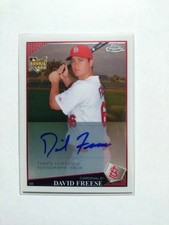 TOPPS 2009 Chrome David Freese Louis Rookie Auto Baseball Trading Card Pre-Owned. rookie card picture