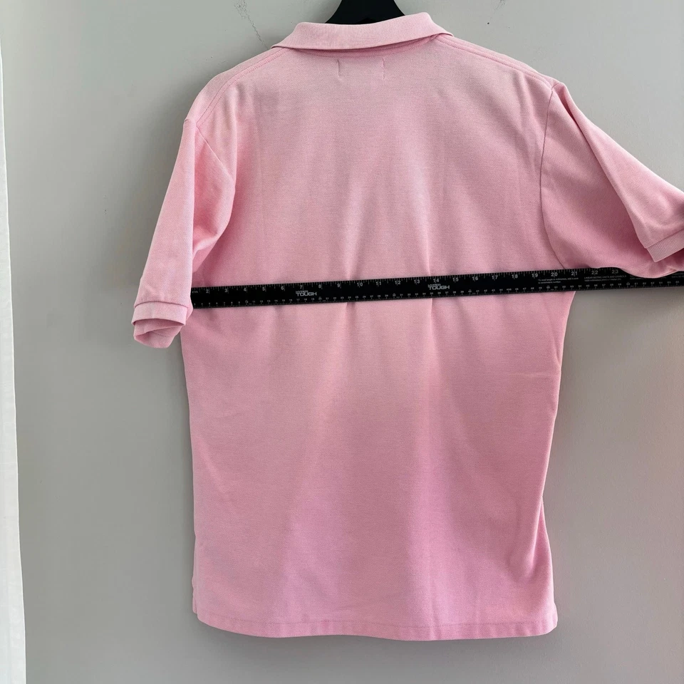 Ruff Hewn Mens Polo Size Medium Pink Vintage Short Sleeve 100% Cotton USA - Image 3 of 4