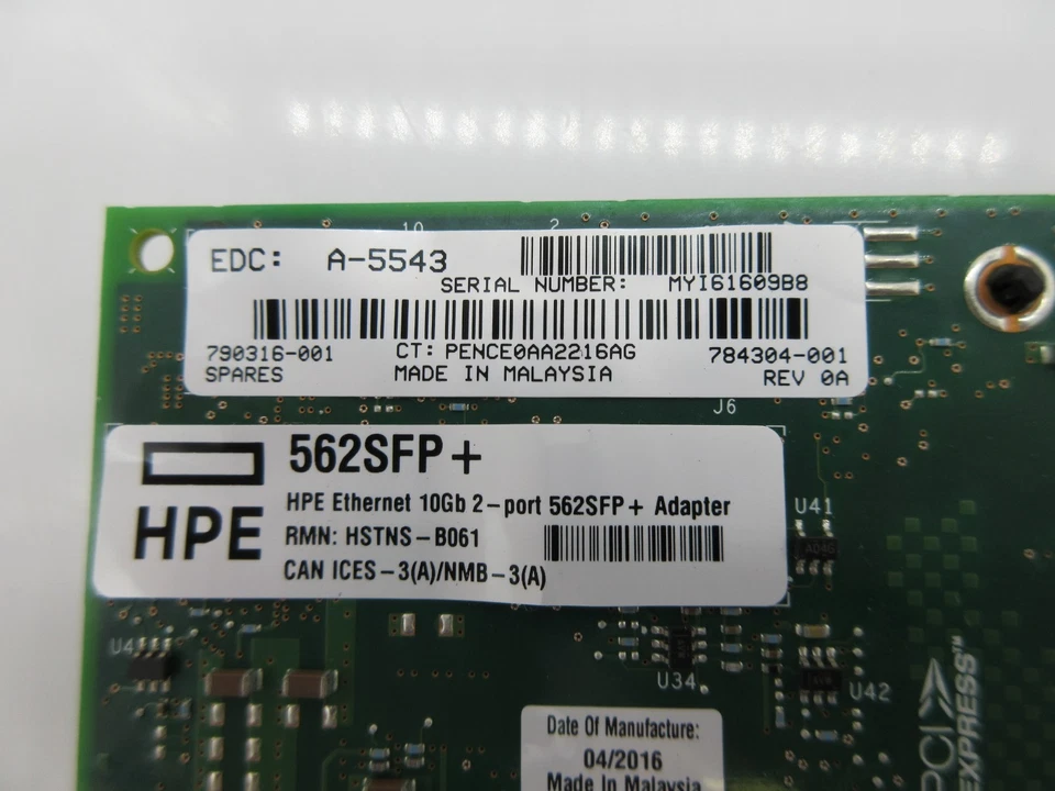 HP HPE 10Gb 2-port 562SFP+ Ethernet Adapter - Image 4 of 4