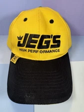 Jegs High Performance Racing Baseball Hat Cap Yellow And Black Adjustable New