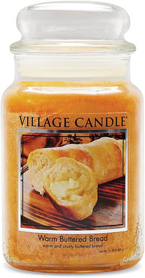 Village Candle Warm Buttered Bread Large Glass Apothecary Jar Scented Candle