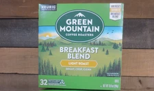 Green Mountain Coffee Roasters Breakfast Blend Keurig K-Cup Pods, 4 BOXES