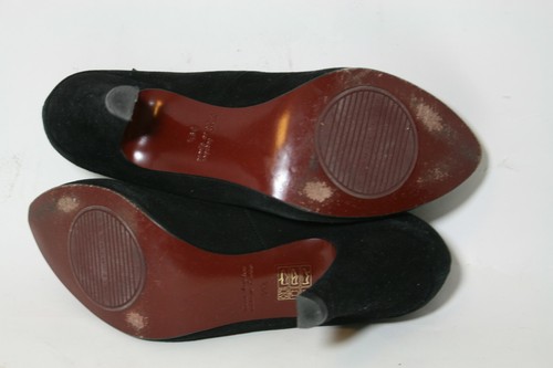 CHIE MIHARA SHOES KROSS LACE UP PUMP BLACK SUEDE HEELS 39.5 - Picture 12 of 12