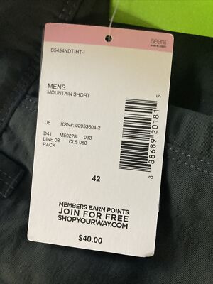 NWT NORDICTRACK MEN'S UPF30 MOUNTAIN SHORTS GRAY 42 | eBay