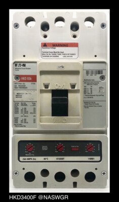 Eaton HKD3400F Molded Case Circuit Breaker w/ Shunt Trip & Aux Switch ~ 250 Amp