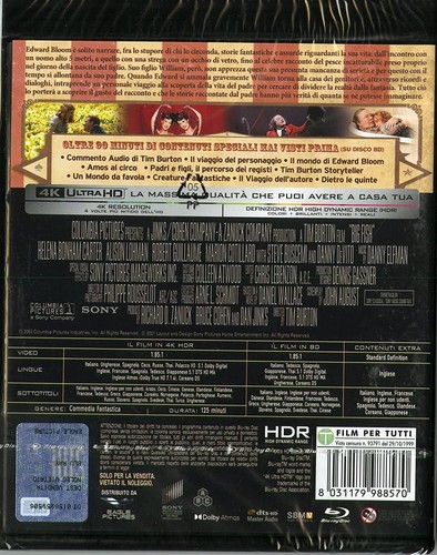Big Fish - 4K Ultra HD + Blu-Ray Disc - Nuovo Sigillato - Foto 3 di 3
