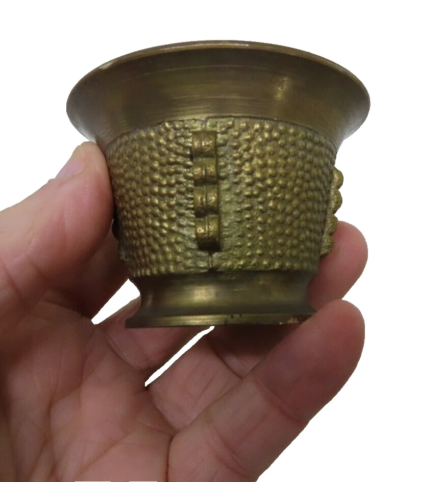 ANTIQUE BRONZE SPANISH PHARMACEUTICAL/APOTHECARY MORTAR BOWL