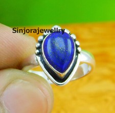 Lapis Lazuli Gemstone ring 925 sterling silver handmade Gift US size 5 to 10