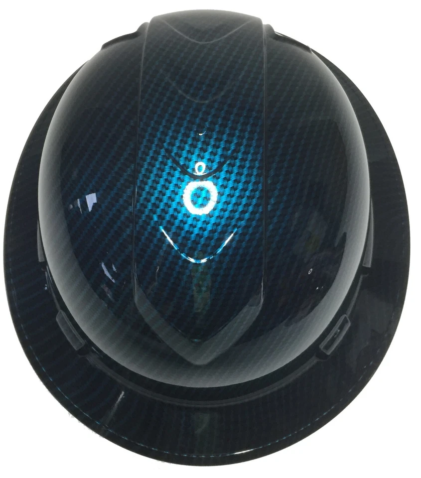 Каска на заказ с гидравлическим погружением Ridgeline с полями светло-голубая Kandy из углеродного волокна - Изображение 3 из 4