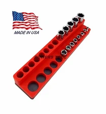 Mechanics Time Saver 1/4 Drive Magnetic Socket Holder SAE Deep Organizer MTS