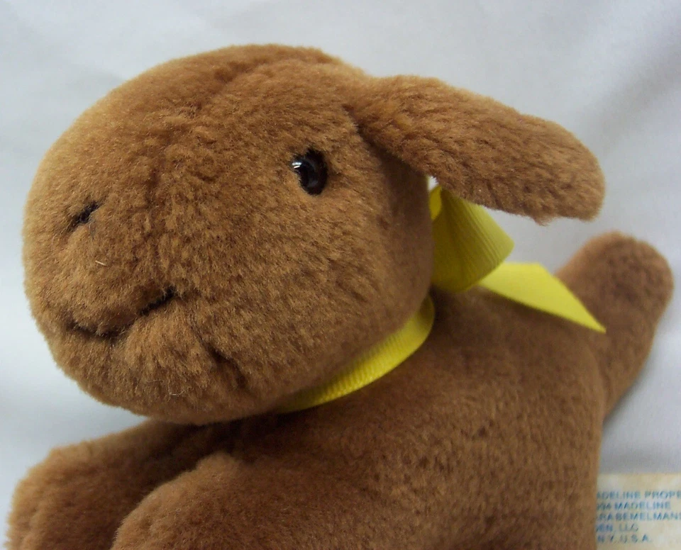 VINTAGE Eden 1994 MADELINE'S BROWN DOG GENEVIEVE 5" Plush STUFFED ANIMAL Toy - Image 2 of 4