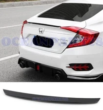 Fits 2016-2021 Honda Civic Sedan 4D ABS Rear Trunk Spoiler Wing Lip Glossy Black
