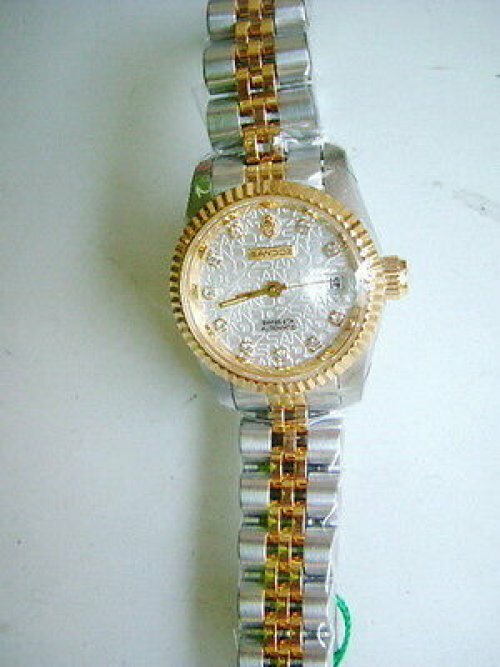 SANDOZ サンドズ　 レディース腕時計 Vtg Sandoz Watch Women 24mm Gold Tone Round Dial Swiss Made Brown