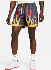 Nike Mens Sportwear NSW Woven Flow Americana Shorts Flames DV9628-010 Sz Medium