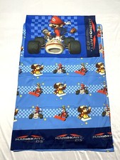 Official Licensed 2010 Nintendo Mario Kart DS Twin Flat Sheet Pillow Case Set