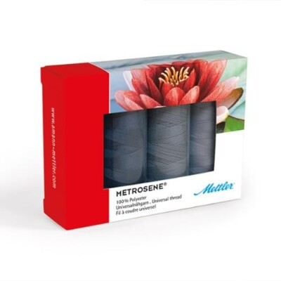 Mettler METROSENE Thread GREY 4 SPOOLS 100% POLYESTER 164 yards each 50 wt