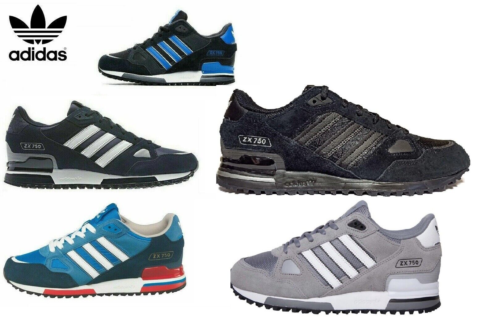 Horizontal Insustituible Rítmico Adidas Originals ZX 750 Men&#039;s (UK 7 - 12) Brand New in Box | eBay