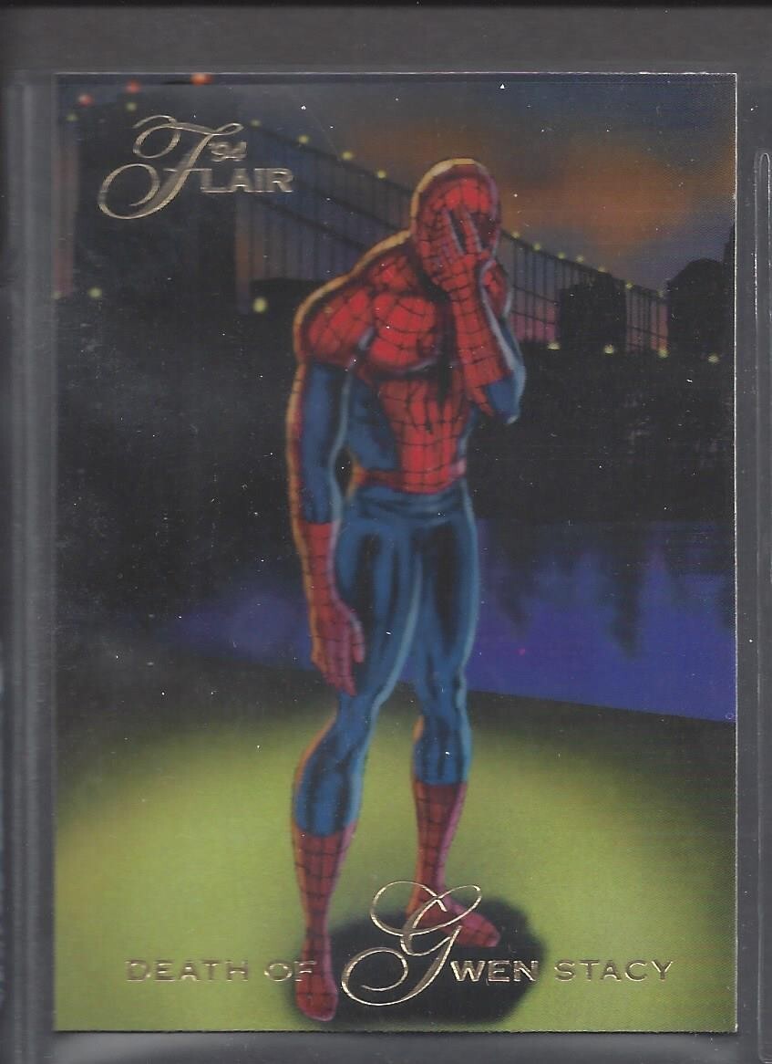 Death of Gwen Stacy #32 Marvel 1994 Flair trading card — raw and PSA graded price guide