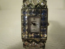 Vintage Arenix Ladies Quartz Rhinestone Bracelet Watch New Battery Evening Wear