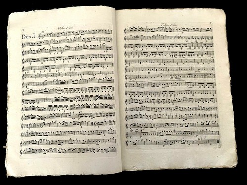 XVIII century MUSIC PRINT FOR TWO VIOLINS - Picture 3 of 10
