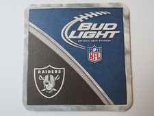 Beer Coaster  2012 Anheuser-Busch Bud Schedule; Sponsor of NFL Raiders Football