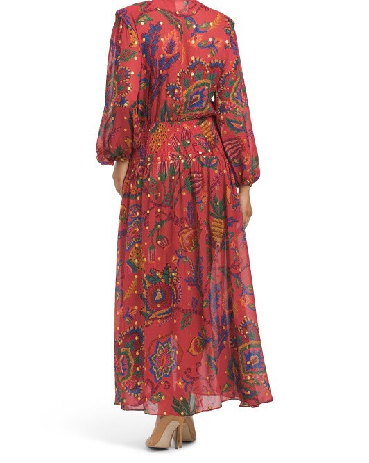 chinese dress ladies Farm Rio Tropical Tapestry Maxi Dress