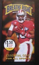 JERRY RICE BREATHE RIGHT AD BROCHURE San Francisco 49ERS
