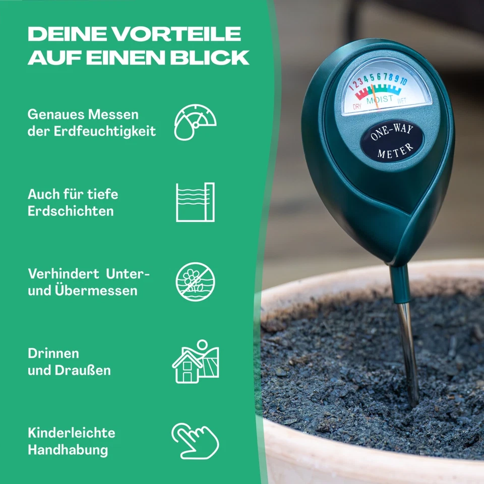 Feuchtigkeitsmessgerät Pflanzen Boden Feuchtigkeitsmesser Bodenfeuchtesensor - Bild 4 von 4