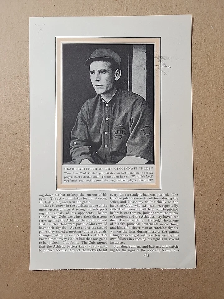 1911 HUGHIE JENNINGS “WATCH HIS ARMS” PUBLICATION LOOSE PAGES EXTREMELY RARE  - Image 3 of 4