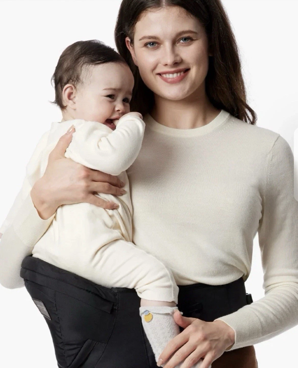Momcozy Hip Seat Baby Carrier - Adjustable Waistband with Original 3D Belly