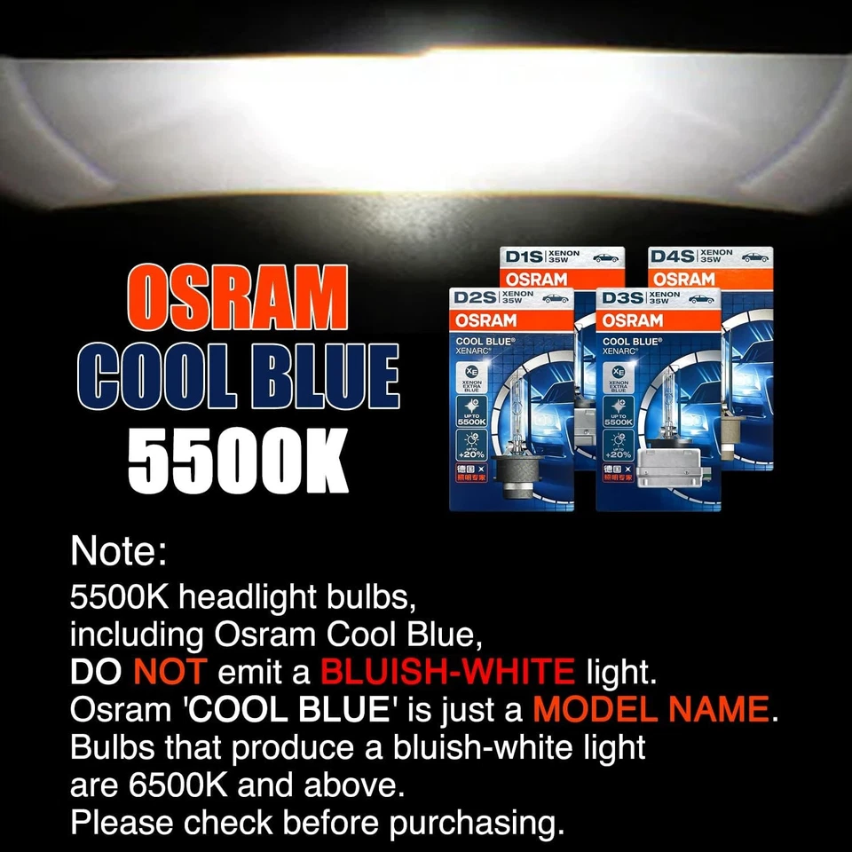 OSRAM Xenarc D3S Cool Blue 66340CB HID Xenon Headlight Bulbs 42V 35W 5500K...  - Image 3 of 4