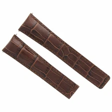 20MM LEATHER WATCH BAND STRAP FOR TAG HEUER CARRERA CALIBRE 6 DEPLOY CLASP BROWN