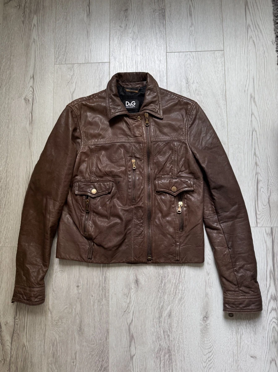 Dolce&Gabbana Leather Outer Shell Coats, Jackets & Vests for Women