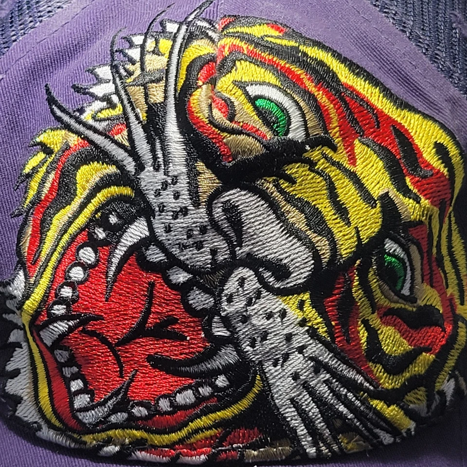 De Colección Ed Hardy Y Christian Audigier Tatuaje Arte Tigre Snap Back Sombrero Foto 3 de 4