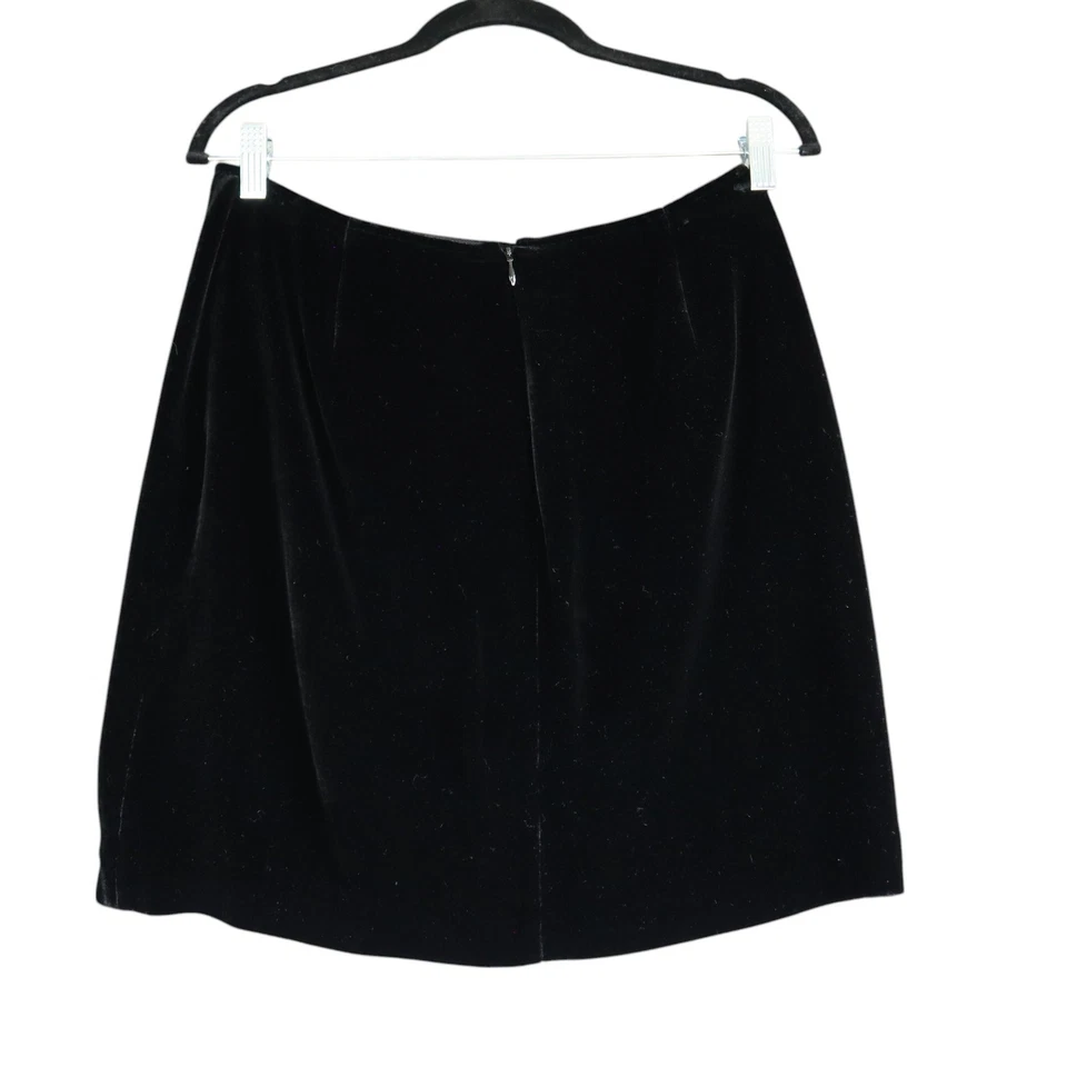 INC International Concepts 女式复古丝绸混纺天鹅绒迷你裙 10 码 — 第 3/4 张图片