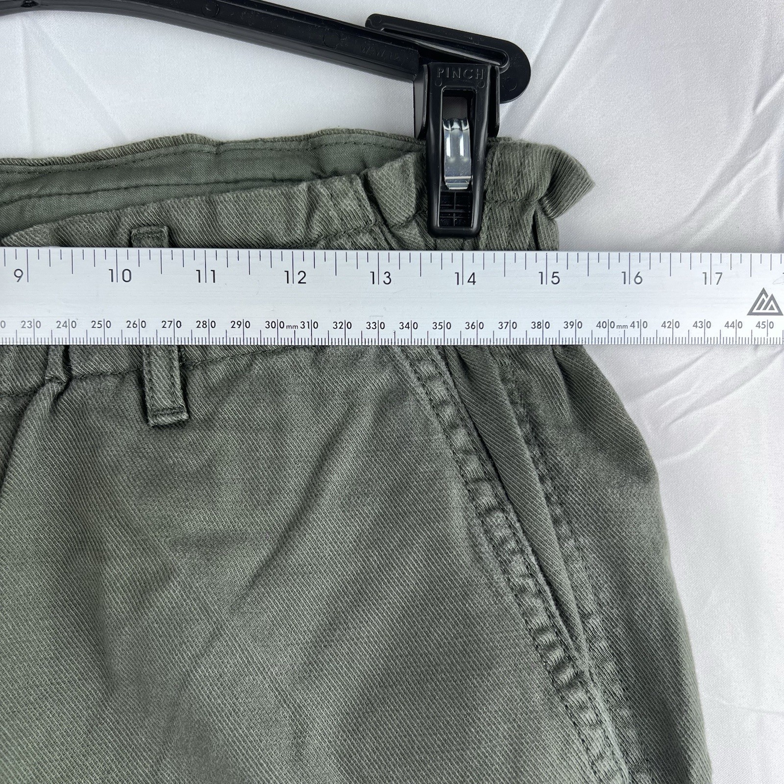 GAP Easy Twill Pants Green Size M Elastic Waist Relaxed Fit New image 2