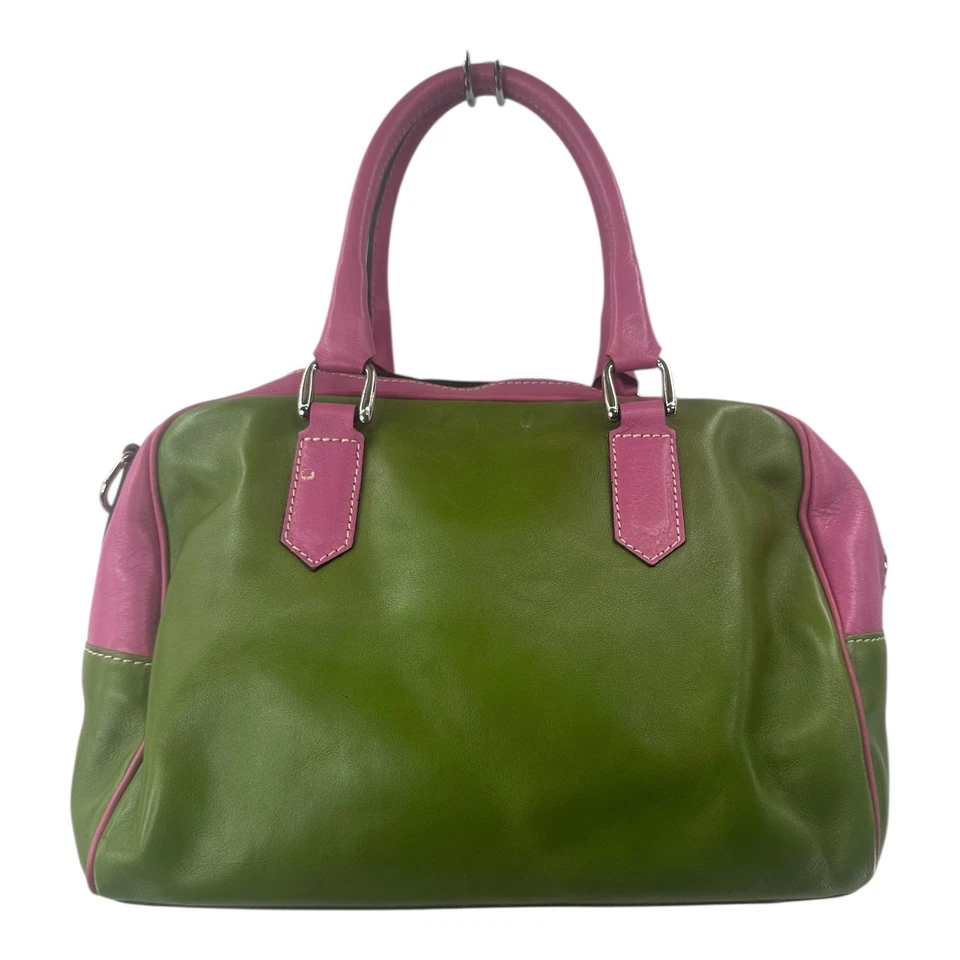 Bolso de mano de cuero rosa verde JAMAH bolso médico asa superior cartera vintage Foto 2 de 4