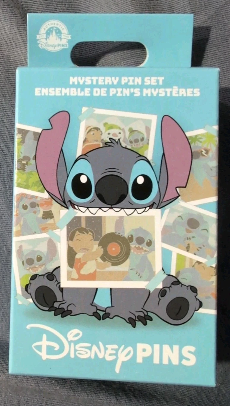 Disney Stitch Photograph Mystery Pin Box 2 Pins Per Box Sealed Unopened New!!!