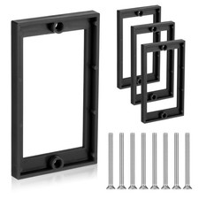 4 Pcs Black Single Gang Outlet Box Extender ABS For Electrical Junction Power