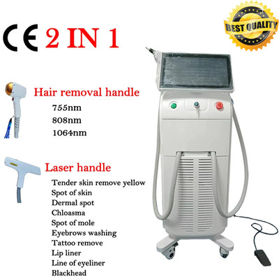 2in1 Eis Titan Schmerzfrei Diode Laser Haarentfernung Maschine 755/808/1064 nm