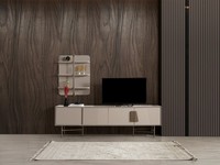 Beiges Tv-Lowboard Designer Tv-Schrank Moderner Tv-Unterschrank