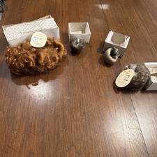 NWT Mixed Brands 4 Doll Wigs LOT SIZE 11/12, Four Different Styles 4 Colors