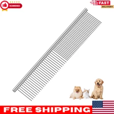 Dog Grooming Comb Pet, Stainless Steel Cat Combs with Rounded Teeth, Professiona