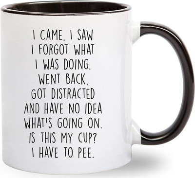 Funny Quote Coffee Mug 11oz    I Came, I Saw, I Forgot What I Was Doing  Ceramic