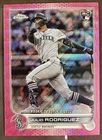 2022 Topps Chrome Update MLB Debut Pink Wave Julio Rodriguez USC165 Rookie RC