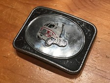 CLASSIC 18 WHEELER CABOVER TRUCK BELT BUCKLE