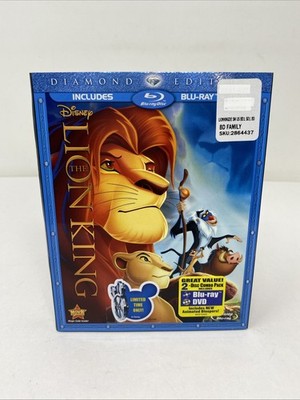 The Lion King [Blu-ray/DVD, 1994, 2-Disc Diamond Edition] NEW w/ Slipcover